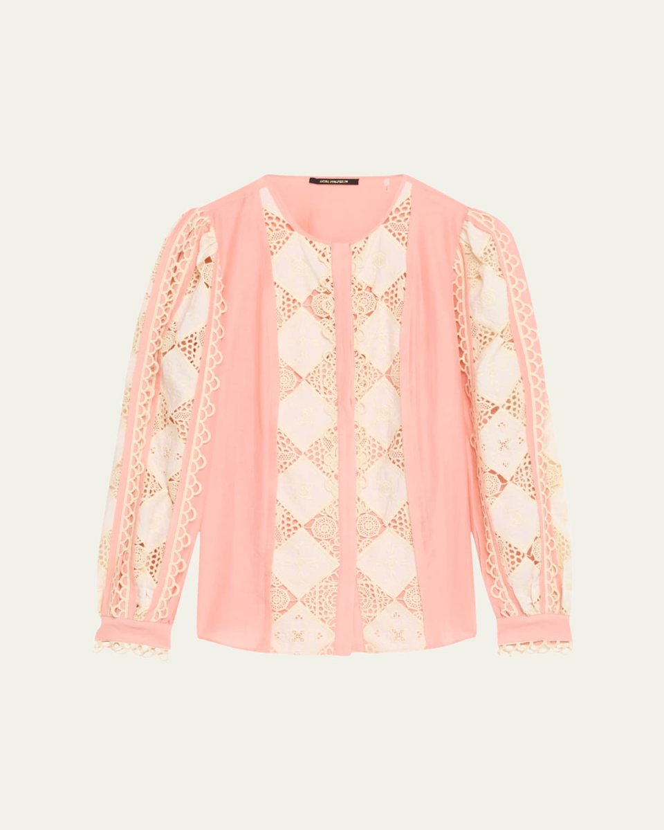 Novi Lace-Embellished Blouse